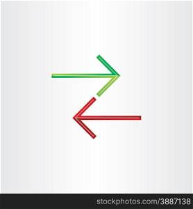 two arrows direction symbol design