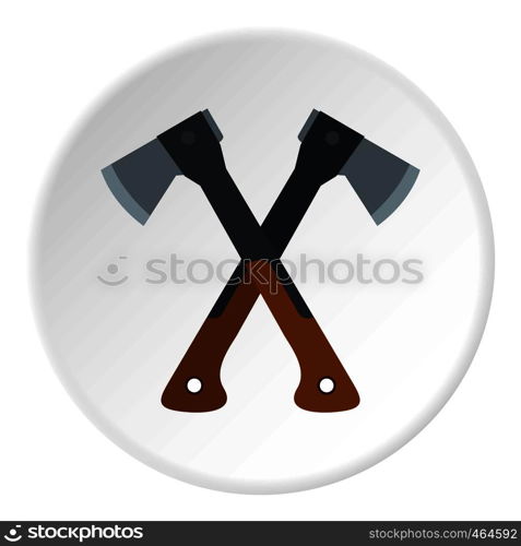 Two axes icon in flat circle isolated vector illustration for web. Two axes icon circle