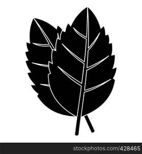 Two basil leaves icon. Simple illustration of two basil leaves vector icon for web. Two basil leaves icon, simple style