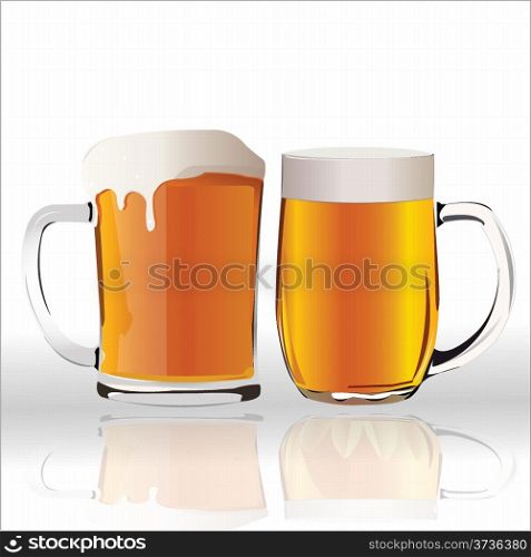 Two beer mugs