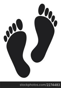Two black man footprints