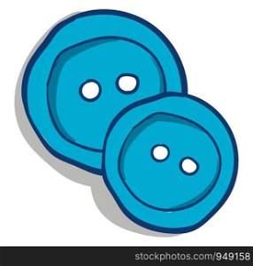 Two blue buttons vector illustration