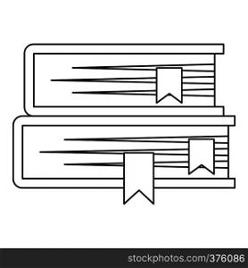 Two books icon. Outline illustration of two books vector icon for web. Two books icon, outline style