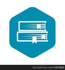 Two books icon. Simple illustration of two books vector icon for web. Two books icon, simple style