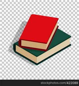 Two books isometric icon 3d on a transparent background vector illustration. Two books isometric icon