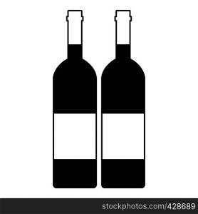 Two bottles of wine icon. Simple illustration of two bottles of wine vector icon for web. Two bottles of wine icon, simple style
