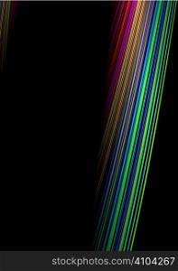 Two brightly colored shafts of rainbow light colide to make a ideal background