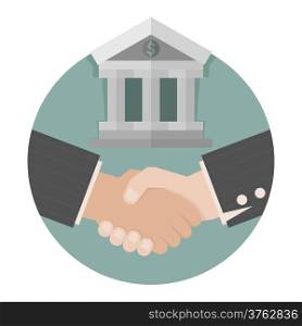 Two business man shakehand , eps10 vector format