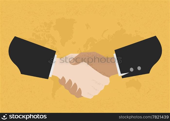 Two business man shakehand , eps10 vector format