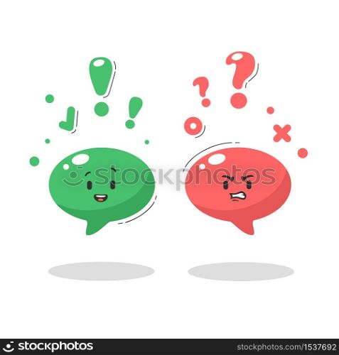 Two cartoon colorful mood smiley bad and good feedback isolated on white. Emoji icon positive and negative face expression vector graphic illustration. Different level of consumer satisfaction. Two cartoon colorful mood smiley bad and good feedback isolated on white
