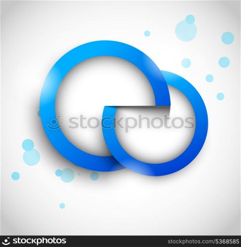 Two circle tags in blue colour