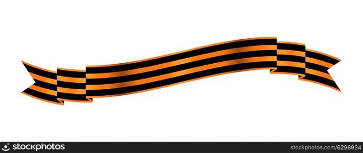 Two-color Ribbon of Order of St. George. For service and bravery. Vector Illustration. EPS10. Two-color Ribbon Order of St. George. For service and bravery
