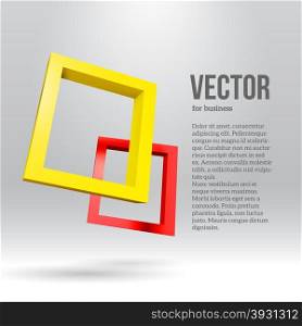Two colorful rectangular 3D frames for your presentation