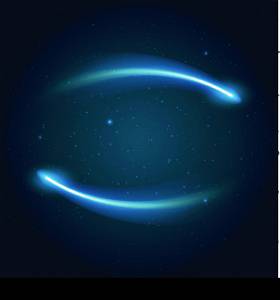 Two comets on the space background. Vector illustration with space for you text