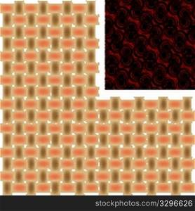 two different kind of textures, isolated on white background, vector art illustration