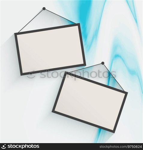 Two elegant realistic photo frames Royalty Free Vector Image
