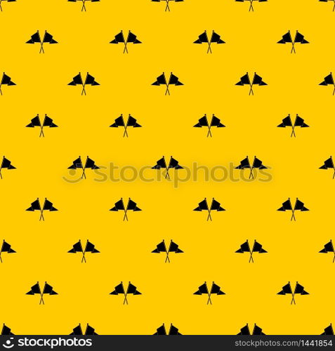 Two flags pattern seamless vector repeat geometric yellow for any design. Two flags pattern vector