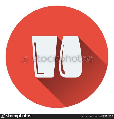 Two glasses icon. Flat design. Vector illustration.