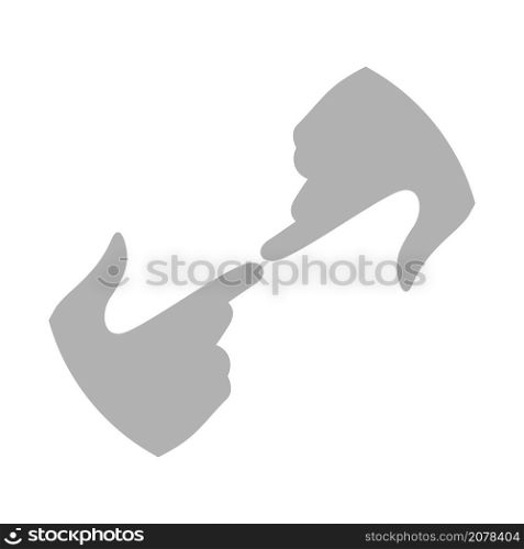 Two hands in touch. Michelangelo hands simple icon, template. Flat isolated Christian vector illustration. Peace be with you, dear brothers and sisters.. Two hands in touch. Michelangelo hands simple icon, template. Flat isolated Christian illustration