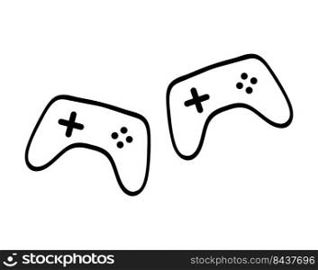 two joysticks icon. Computer gaming. Template design. Vector illustration. stock image. EPS 10.. two joysticks icon. Computer gaming. Template design. Vector illustration. stock image. 
