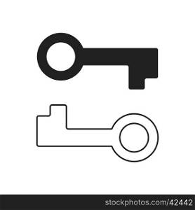Two keys icon. Two keys icon. Key isolated on white background. Vector illustration.