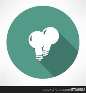 two lamp icon. Flat modern style vector illustration