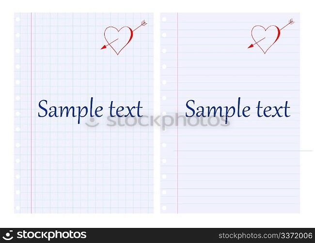 Two note off different striped - Vector