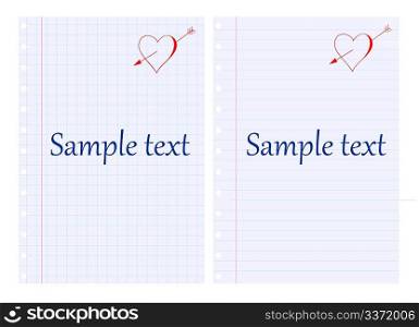 Two note off different striped - Vector