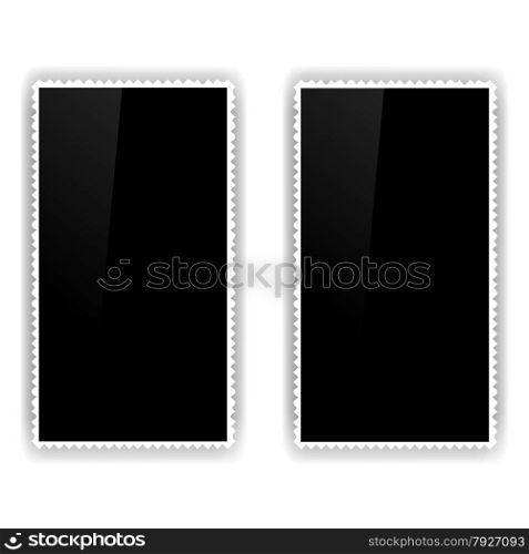 Two Old Photo Frames Isolated on White Background.. Photo Frames