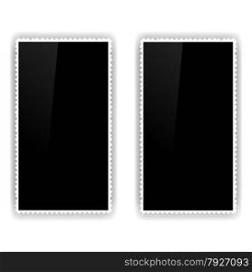 Two Old Photo Frames Isolated on White Background.. Photo Frames