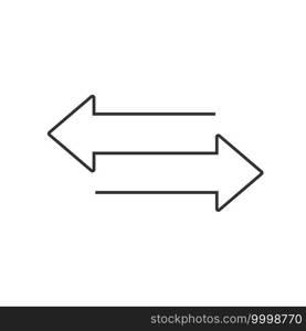 Two opposite arrows icon. Transfer vector sign. Two opposite arrows icon. Transfer sign for your design