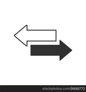 Two opposite arrows icon. Transfer vector sign. Two opposite arrows icon. Transfer sign for your design