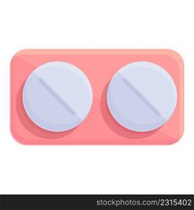 Two pill contraception icon cartoon vector. Condom method. Sex calendar. Two pill contraception icon cartoon vector. Condom method