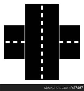 Two roads icon. Simple illustration of two roads vector icon for web. Two roads icon, simple style