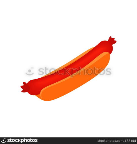 Two sausage isometric 3d icon on a white background. Two sausage isometric 3d icon