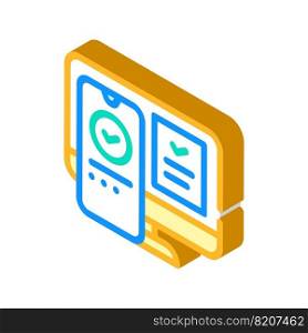 two step authentication isometric icon vector. two step authentication sign. isolated symbol illustration. two step authentication isometric icon vector illustration