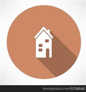 two-storey house icon. Flat modern style vector illustration
