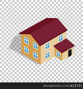 Two storey house isometric icon 3d on a transparent background vector illustration. Two storey house isometric icon