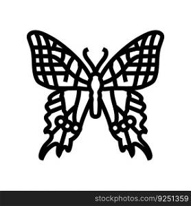two tailed swallowtail insect line icon vector. two tailed swallowtail insect sign. isolated contour symbol black illustration. two tailed swallowtail insect line icon vector illustration