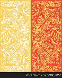 two vector cards with oriental ornaments