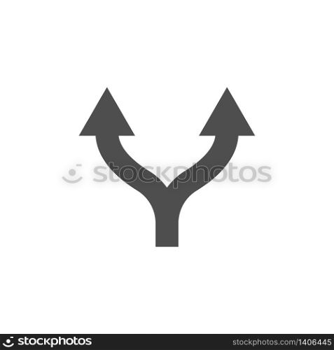 Two way direction arrow icon isolated on white background. Vector illustration