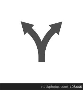 Two way direction arrow icon isolated on white background. Vector illustration