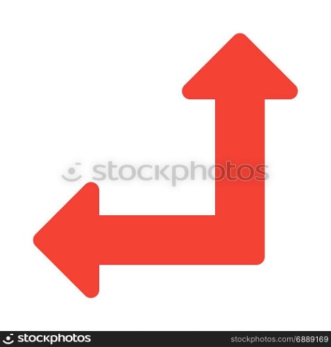 two-way direction arrow, icon on isolated background