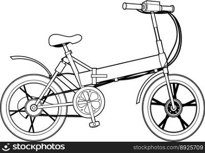 Two wheeled electric bicycle ecology vehicle vector image