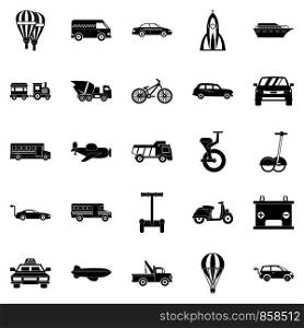 Two wheeler icons set. Simple set of 25 two wheeler vector icons for web isolated on white background. Two wheeler icons set, simple style