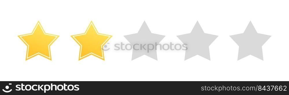 two yellow stars rating. Vector illustration. stock image. EPS 10.. two yellow stars rating. Vector illustration. stock image. 