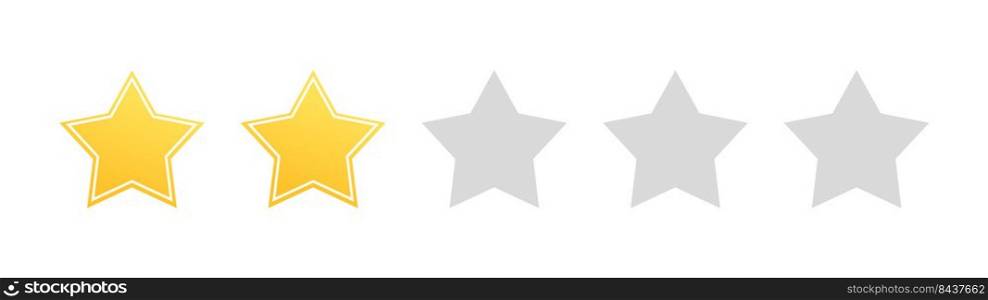 two yellow stars rating. Vector illustration. stock image. EPS 10.. two yellow stars rating. Vector illustration. stock image. 