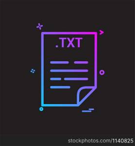 TXT application download file files format icon vector design