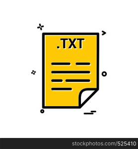 TXT application download file files format icon vector design