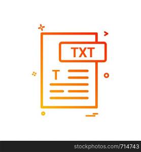 txt file format icon vector design